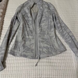Lululemon Athletica Light Gray Camouflage Utility Jacket